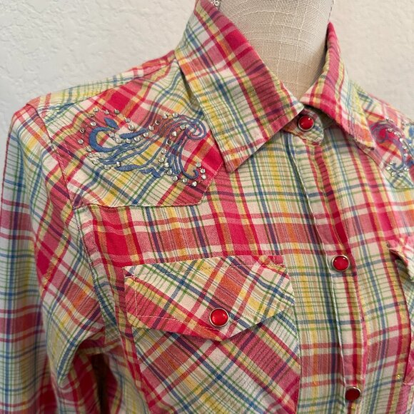 GIBSON Women's Western Embroidered Shirt - Small - Picture 6 of 9